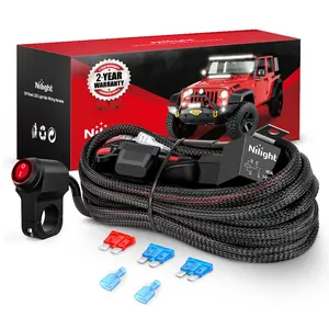 Nilight Wiring Harness Kit Nylon 16 AWG 1 Lead 12V Motorcycle Handlebar Switch On Off Power Relay Blade Fuse for LED Light Bar Off Road Lights on Motorcycles Bicycles ATV UTV Outdoor  dealsforyoudays