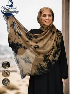 Women's Fashion Gradient Shawl, Tie-Dye Wrap Elegance, Casual Comfortable Long Scarf, Sun Protection Headscarf for Daily Outdoors