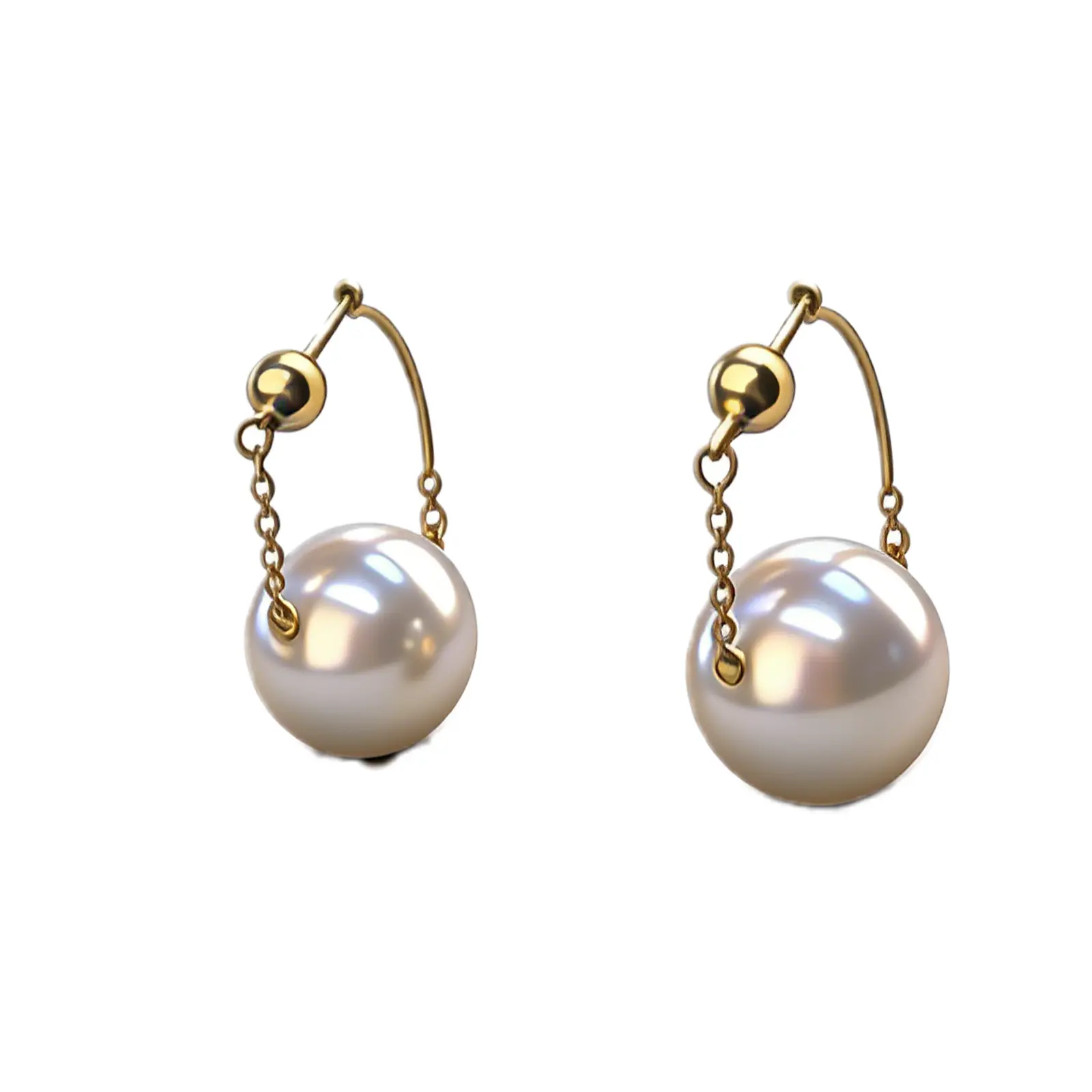 Chain Pearl Earrings