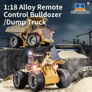 1:18 Scale Alloy Remote Control Engineering Vehicle Set, High Fidelity Realism & All-Terrain Operation, Includes Bulldozer, Loader & Dump Truck Models