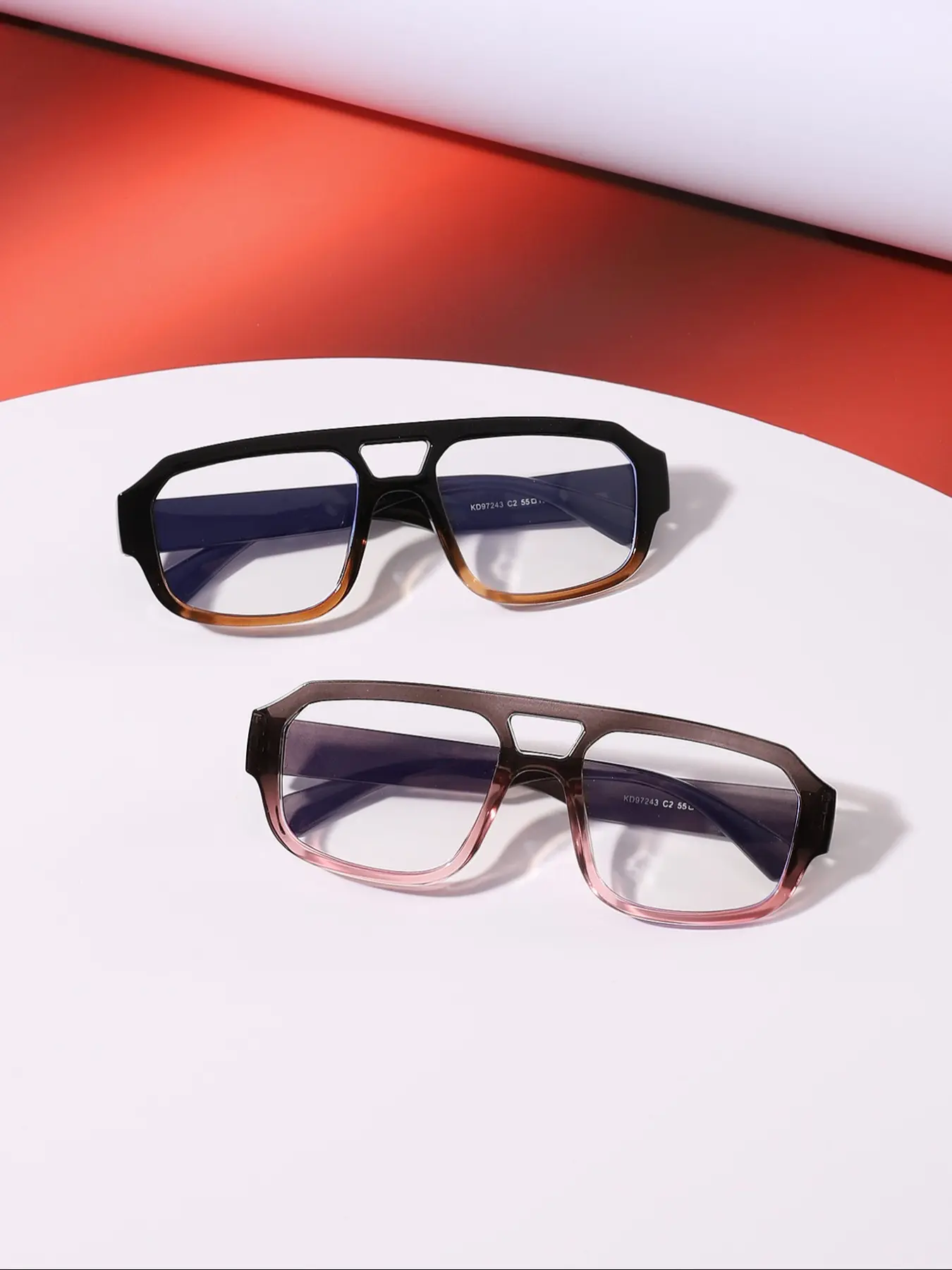 Women's Classic Dual-Bridge Aviator Glasses Frames, Lightweight Frame for Daily Use, Perfect Eyewear Accessory for Everyday Wear