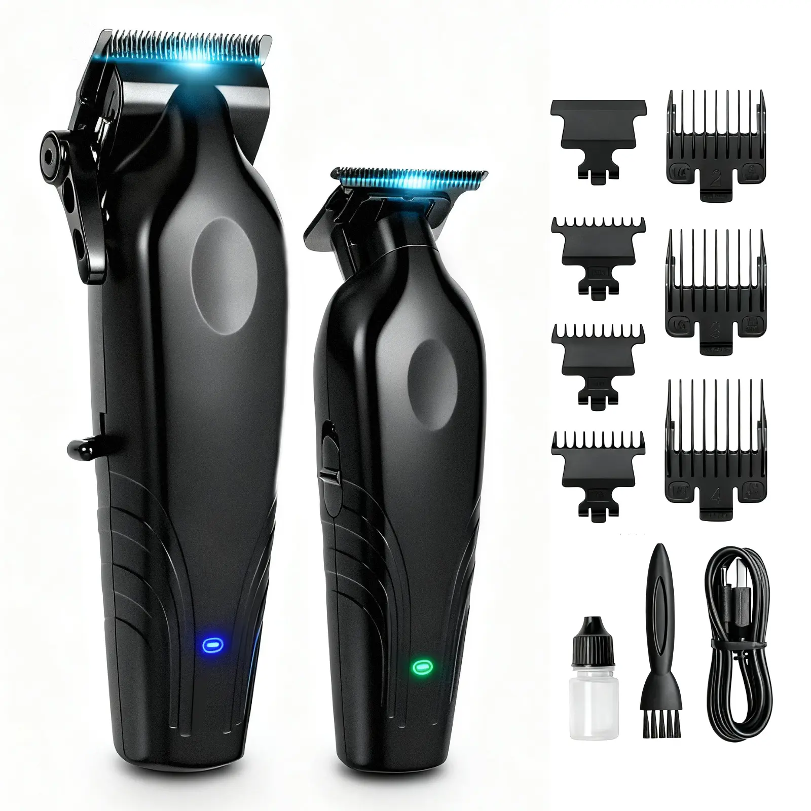 Cordless Hair Clippers for Men – Professional Electric Hair Cutting Kit with 7200 RPM Motor, 2H Fast Charging, 3H Runtime, Quiet Barber Clippers for Home Use