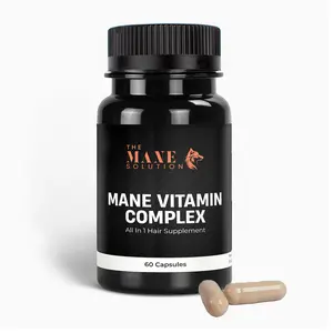The Mane Vitamin Complex: Hair Growth and Health Vitamin with Biotin, Collagen, Saw Palmetto, and More - 60 Capsules Supplement Healthcare Dietary