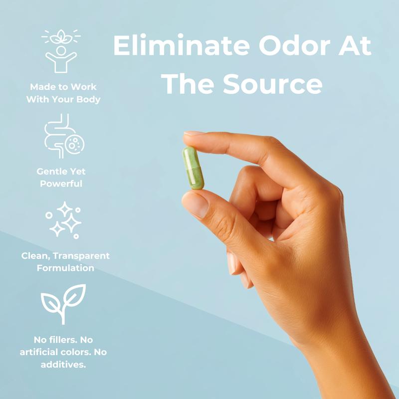 Earth & Ember | REFRESH The Complete Reset |Complete Body Deodorizer & Internal Cleanse Supplement with Chlorophyll Charcoal Parsley Peppermint Zinc & Vitamin C | Vegan Non-GMO Gluten-Free