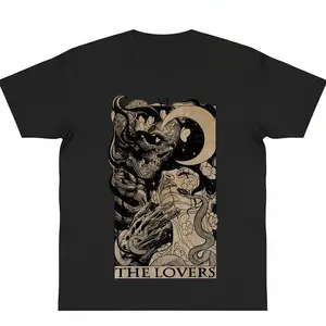 Tarot Shirt 'The Devil' Cards Tee Tarot lover for Women's graphic tees SpringStatements y2k cotton fashion Streetwear Casual Top Trending Classic Gift