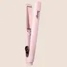 L'ANGE HAIR Le Titane 1 in Barrel Lightweight Titanium Flat Iron - Smooth Hair Tool, Easy Gliding Plug-In Titanium Curler & Straightener with Curved Edges, Adjustable Heat, Dual Voltage, LCD Display, Frizz Control (How to Curl Guide Included)