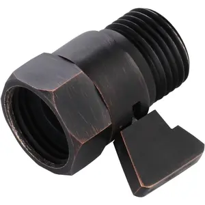 Water Flow Control Valve, Brass Shower Shut Off Valve Adjustable Water Pressure Regulator for Hand Held Shower Head & Bidet Sprayer, Oil Rubbed Bronze Water Saver G1/2 Standard Connection