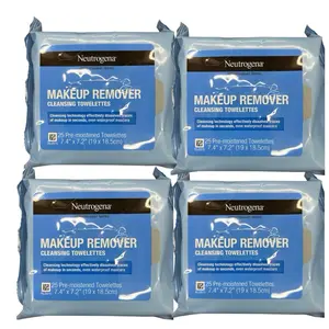 Neutrogena Makeup Remover Cleansing Towelettes 25 Pre-Moistened Towelettes (Pack of 4)