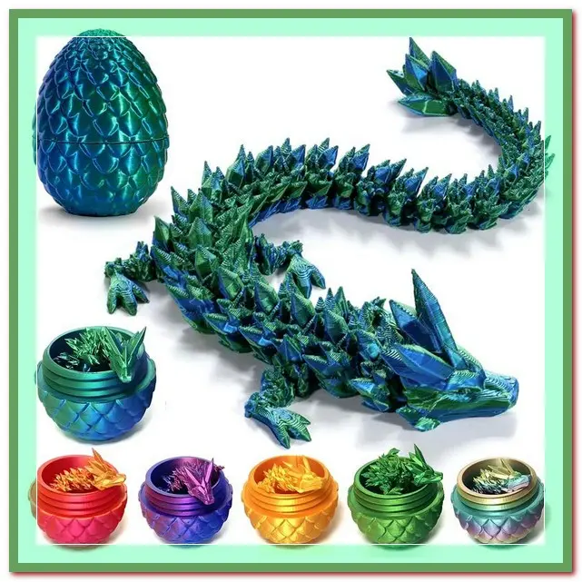 [PAU] New Year Gift Crystal Dragon Egg, 3D Printed Dragon Creative Car Mounted Office Desktop Decoration