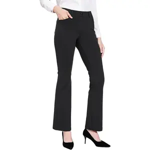 baleaf Women's Yoga Dress Pants 29"/31" Stretchy Work Slacks Business Casual Straight Leg Pull On Pants with Pockets