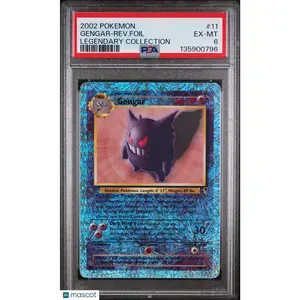 Gengar Reverse Holo #11 2002 Pokemon Legendary Coll. PSA 6