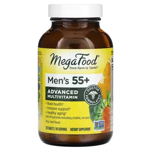 MegaFood Men's 55+, Advanced Multivitamin, 120 Tablets