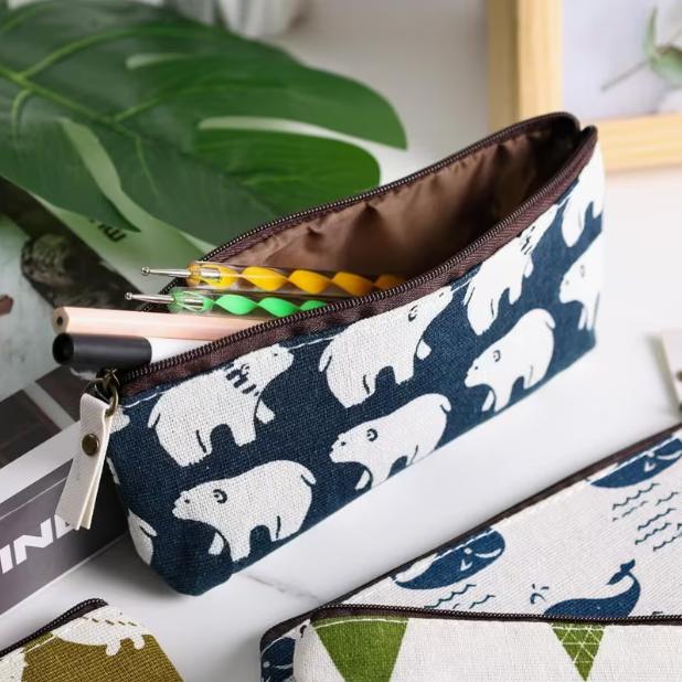 Set of 10 Makeup Bags, Stylish Zipper Pencil Cases | Handy Cosmetic Pouches with Zippers, Travel Toiletry Organizers for Women And Girls (Includes 5 Large And 5 Small)