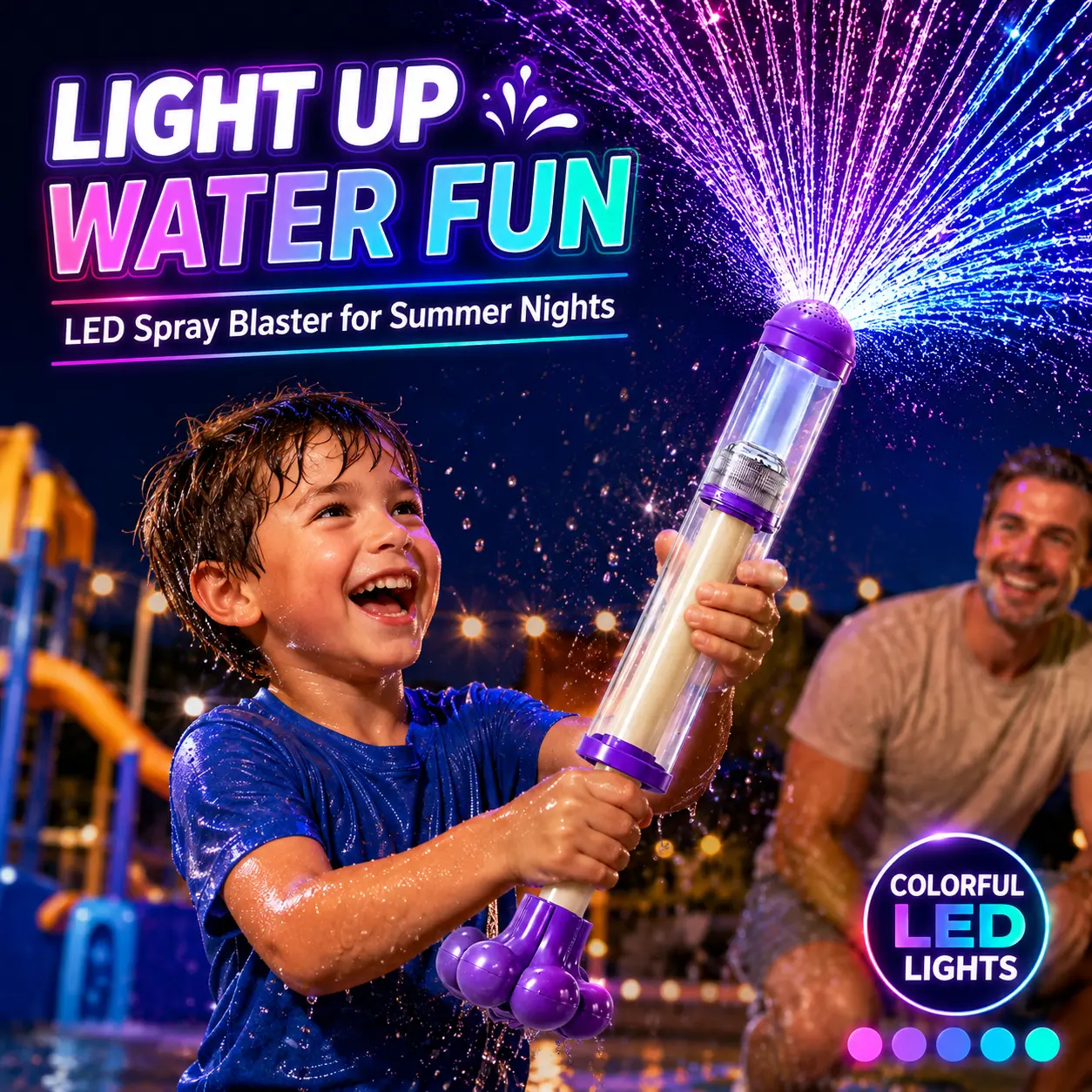 Glowing Rainbow LED Water Blaster Glowing Rainbow LED Water Blaster