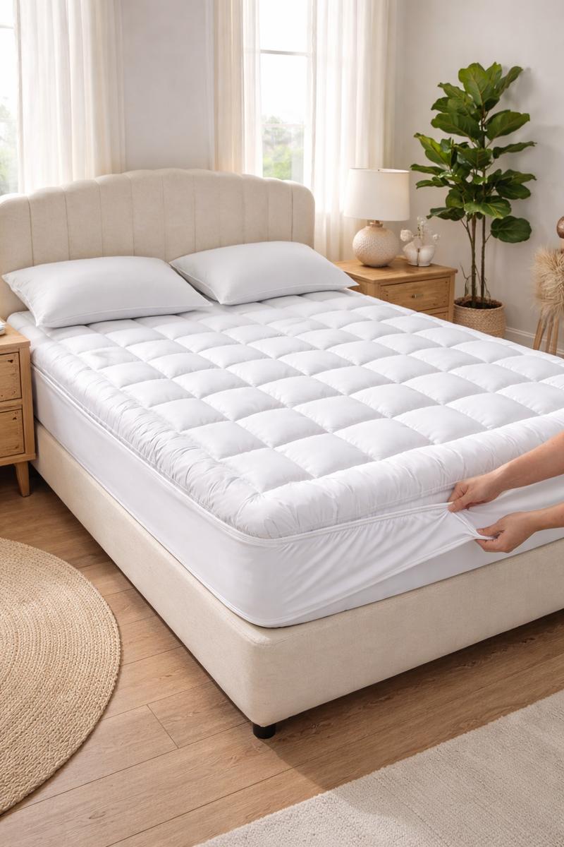 10cm Extra Thick Mattress Topper – Plush Soft Non-Memory Foam Bed Topper, Breathable & Supportive Mattress Pad for Better Sleep, Back Comfort, Hot Sleepers, Dorms, Guest Beds, Queen King Twin
