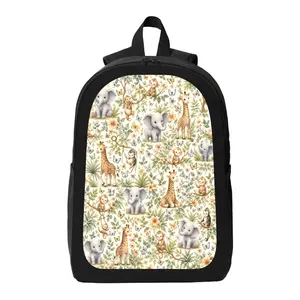 Cute Giraffe Pattern Backpack Lightweight Casual Backpack with Zip Closure Adjustable Straps, Applicable to for Women and Men