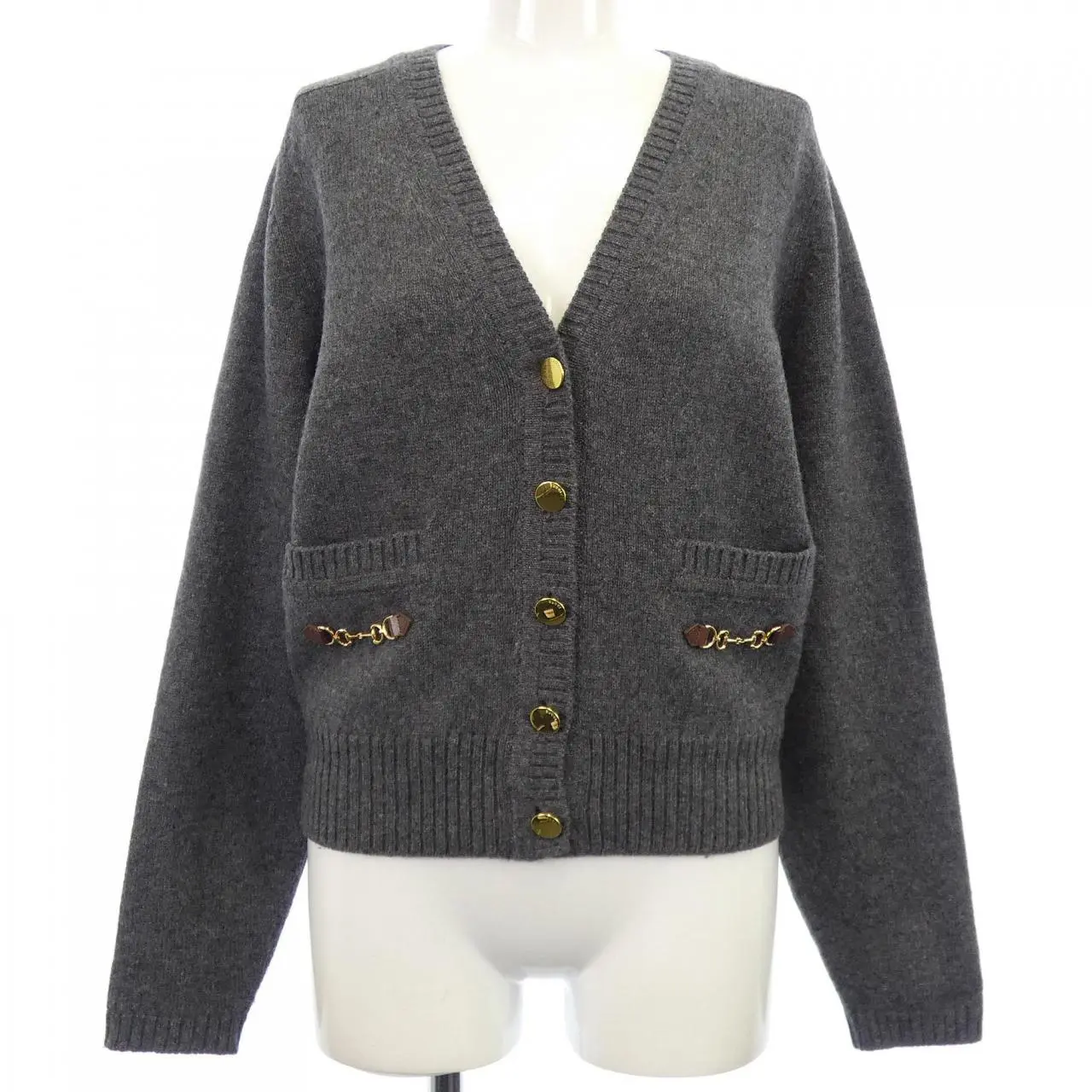 Pre-owned GUCCI Cashmere Small Leather Goods Cardigan