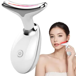 2026 New LED Vibration Neck Massager, Skincare Beauty Instrument, Facial Neck Massager, Gift Idea, Neck & Face Massage Device, Facial Beauty Massagers