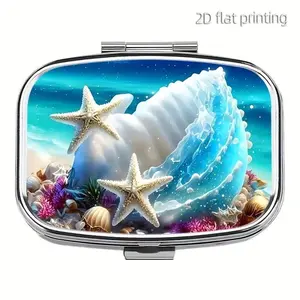 Small Pill Case Pill Box 3Compartment Pill Holder for Purse Portable Medicine Vitamin Container Fish Oil and Supplement Storage