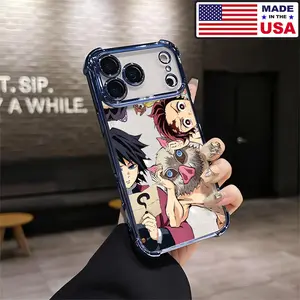 Demon Slayer Funny Group Aesthetic Design Pattern Casing For iPhone 17 16 15 14 13 12 Samsung 22 23 24 25 Plus Pro Max Ultra Soft Silicon TPU Shockproof Protector Vintage Unique Fashion Mobile Phone Case, Accessories, Smartphone