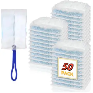 50 Count Heavy Duty Multi-Surface Duster Refill for Swiffer Duster: Durable Feather Dusters for Furniture, Blinds, Ceiling Fans, And Car Cleaning Supplies Cloth Light