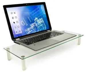 Ergonomic Glass Monitor & Laptop Desk Riser