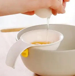 1pc Egg Yolk Separator Divider Holder, White Plastic Egg White Filter, Household Eggs Tool, Cooking Baking Tool, Kitchen Gadget