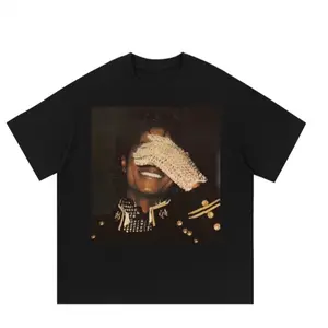 Michael Jackson Black T-Shirt with Iconic Image and Text Design