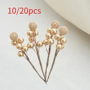 10/20pcs Berry Decorations Artificial Bayberry Berries Foam Balls Christmas Tree GiftBoxes Wedding Candy Boxes Bouquet Decorations