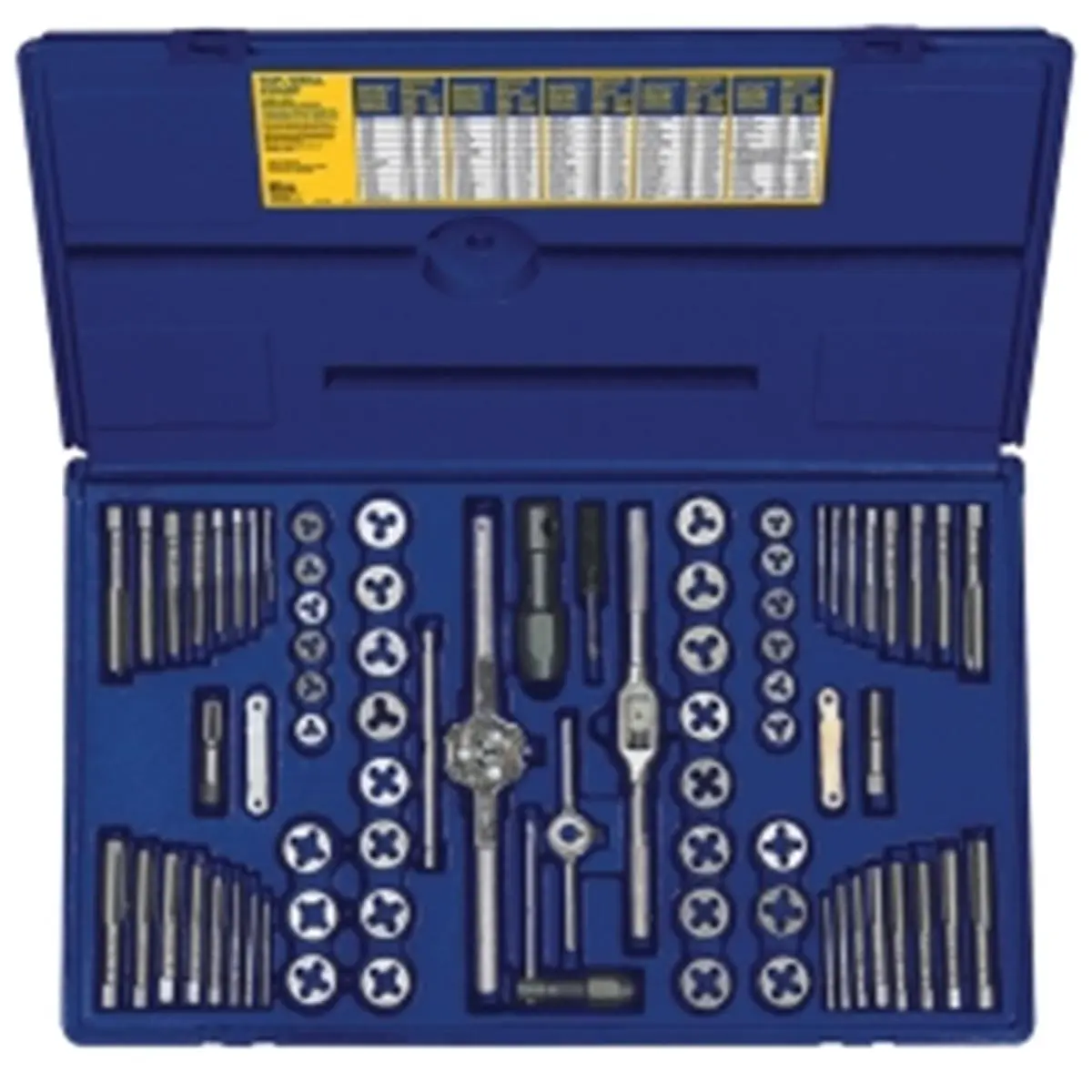 212 MAIN SAE-Metric Tap-Die Complete Hand Tool Kit Set, 76-Piece Storage Kit for DIY Specialty Supplies Projects, Complete Kit