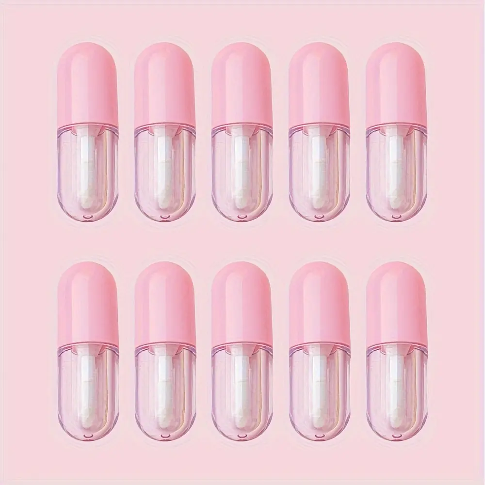 10pcs 0.07oz Refillable Design Mini Lip Gloss Tube And Balm Bottle Non Toxic Plastic DIY Lip Oil Travel Clear Lipstick Container Makeup Accessories For Women Storage Bottles Clear Plastic Containers