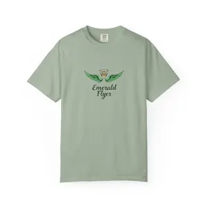 Emerald Flyer T-Shirt — 'Born to Fly' Wing Graphic