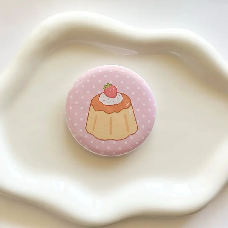 Pudding Button Pin (1pc) 1.25 or 2.25 inch Pin Button Badge -  buttons pins - pinback accessories