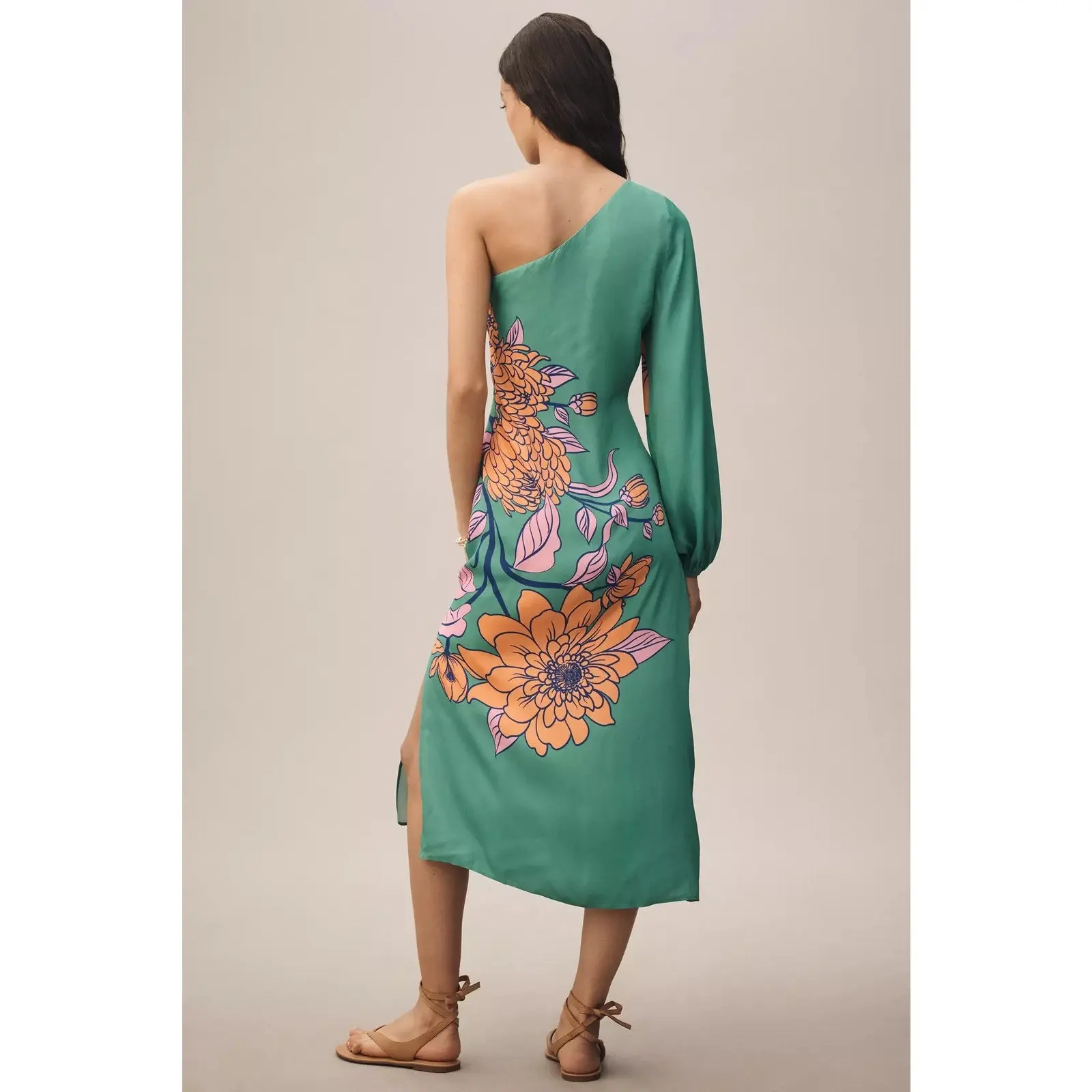 Farm Rio One-Shoulder Floral Midi Dress Large Petite LP Green Pink - TikTok Shop Farm Rio One-Shoulder Floral Midi Dress Large Petite LP Green Pink - TikTok Shop