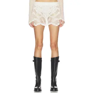 HAELO Crochet Skirt in Ivory