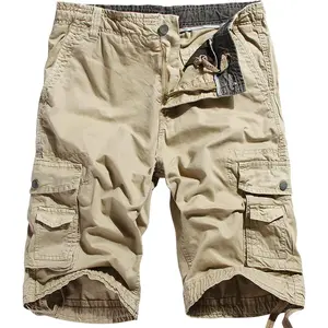 Pursky Men's Lightweight Cotton Twill Cargo Shorts Casual Ripstop Tactical Shorts Military Short Pants