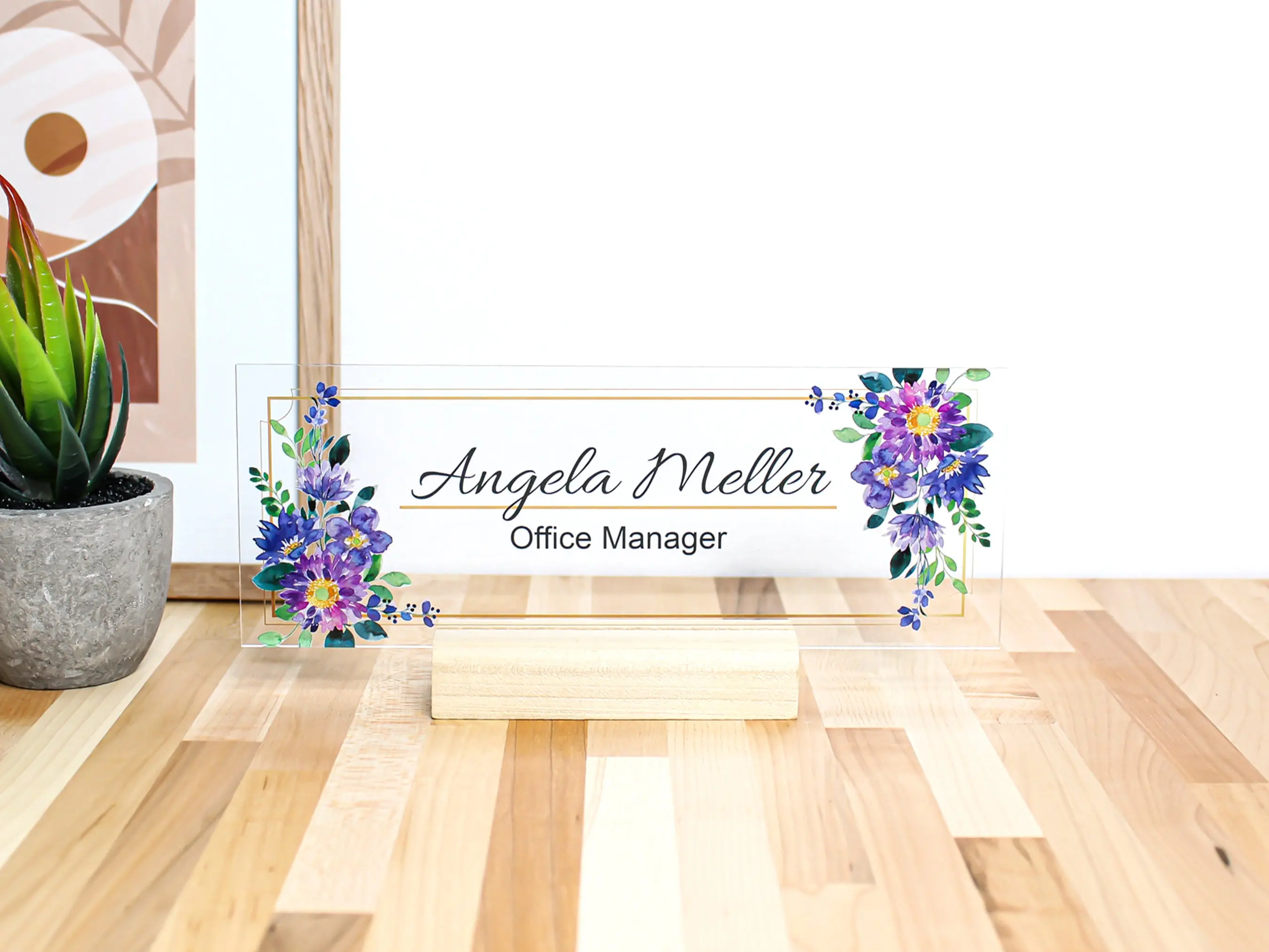 Personalized Office Name Plate, Custom Name Sign, Office Decor Custom Logo, Boss Lady Gift, Father Day Gift, Gift for Boss, Desk Name Plaque