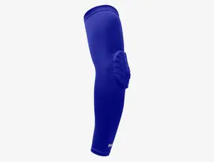We Ball Sports Padded Compression Arm Sleeve (Blue)