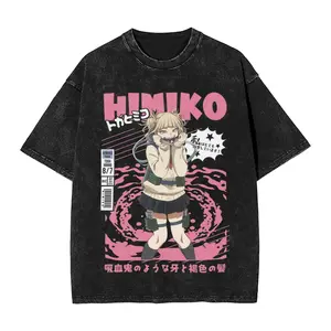 My Hero Academia Midoriya Izuku T Shirt Hip Hop Washed Cotton High Street T-Shirts for Men Women 2Tops Streetwear Graphic Tees