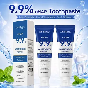 nHAP Hydroxyapatite Toothpaste for Daily Oral Care - 9.9% Nano Formula for Enamel Care, Sensitive Teeth, and a Brighter Smile, Peppermint Flavor, 120g