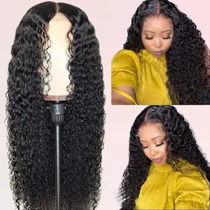 13x4 Wet Wave Lace Front Wigs Human Hair 180% Density Curly Wave Frontal Wigs Human Hair HD Lace  Pre Plucked with Baby Hair Curly Lace Front Wig