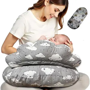 Nursing Pillow for Breastfeeding Mom - Extra Cover with Adjustable Strap, Nursing Pillow – Plus Size, Hospital Nursing Pillows for New Moms - Soft, Supportive C-Section Breastfeeding Pillow