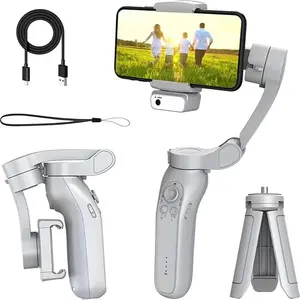 Gimbal Phone Stabilizer L7BPROPlus 3-Axis Foldable Mini Tripod Ultra-Light AI Face Tracking Super Elevation Angle for YouTube Instagram TikTok Videos
