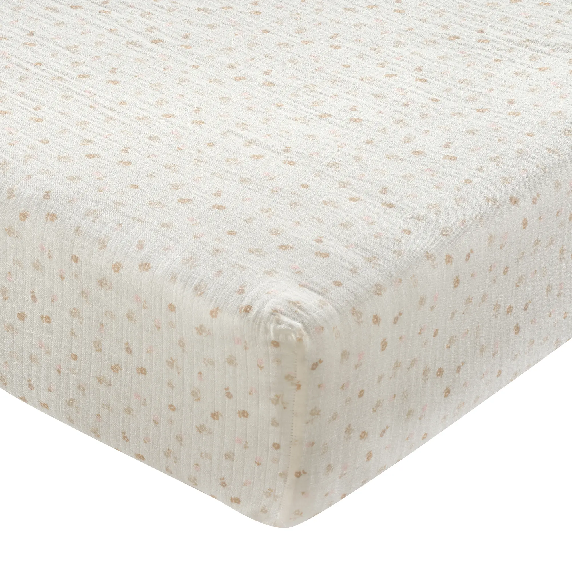Lambs & Ivy Signature 100% Organic Cotton Muslin Floral Fitted Crib Sheet