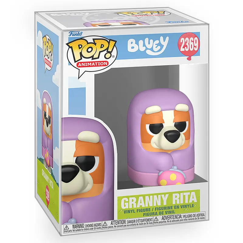 Funko POP Animation: Bluey - Granny Rita (Bingo Heeler) Vinyl Figure with Epic Collectibles Premium Box Protector Included