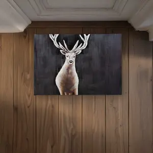 Begin Home Decor CODM1724POL0NT 17 x 24 in. Lonely Deer Livingroom Brown Indoor & Outdoor Door Mat - Decor