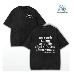 J Cole Dreamville Love Yourz Lyrics Oversized Cotton T-Shirt VERSION 2 for Women Comfortable Casual Fit Swap Option Summer
