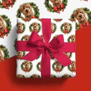 Custom Wrapping Paper Using Pet Photo: Christmas Gift Paper, Birthday Wrapping Paper