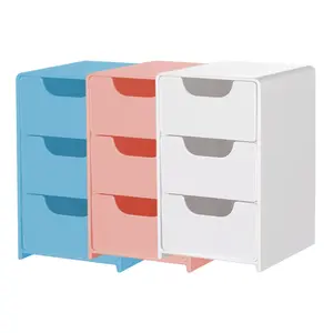 1 Set Desktop Storage Box Modular 3-Drawer Organizer Scratch-Resistant Desk Drawers for Jewelry Stationery Cosmetics Storage And Organization 