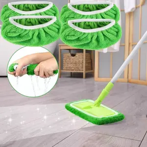 4/6/8pcs Pack Reusable Microfiber Mop Pads, Mop Dry Sweeping Cloths and Wet Mopping Cloths, for Household Cleaning Washable Wet Pads, for Mopping Floors[Mop not Included]